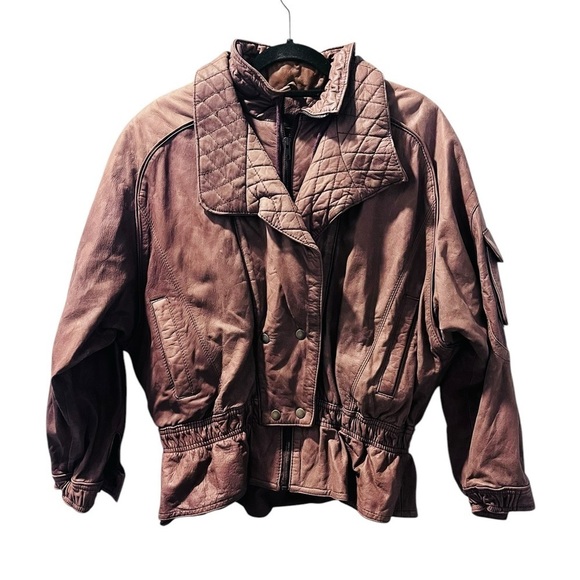 Adventure Bound Vintage Leather Brown Jacket Thinsulate 90's Size Large Casual - Picture 1 of 8